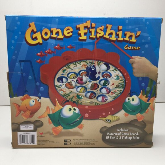 Gone Fishin Game For Kids Ages 4+ Fun Motorized Board With 15 Fish & 2 Fishing P - Picture 5 of 5